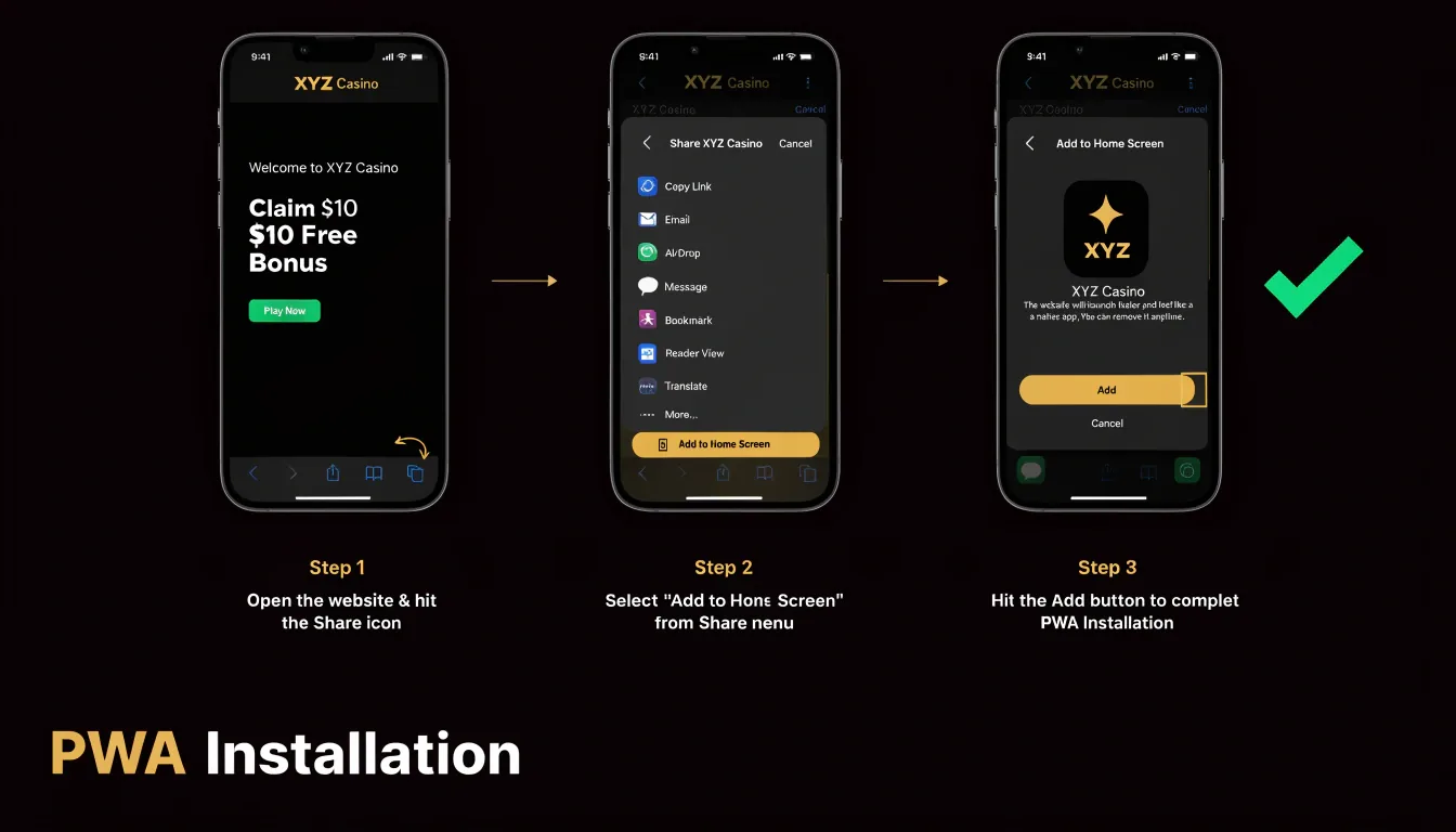 How to install Menace Casino on iPhone — Add to Home Screen in Safari
